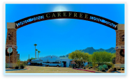 Archway for the town of Carefree, AZ